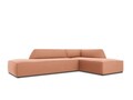 Coltar dreapta 4 locuri, Ruby, Micadoni Home, BL, fara cotiera, 273x180x69 cm, catifea, roz