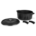 Oala pentru cuptor cu capac Dutch, Greenpan, Featherweights, 28 cm Ø, 6.4 L, aluminiu turnat