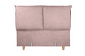 Pat matrimonial, Stockholm, Pillows E, 180x200 cm, saltea tip Pocket, topper memory, Roz pudra