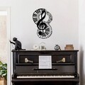 Decoratiune de perete, Musical 4, Metal, Dimensiune: 46 x 70 cm, Negru