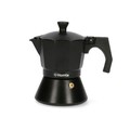 Cafetiera Mia Mokka, Homla, capacitate 3 cesti, aluminiu, negru