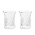 Set 2 pahare Cembra Modern, Homla, 200 ml, sticla borosilicata, transparent