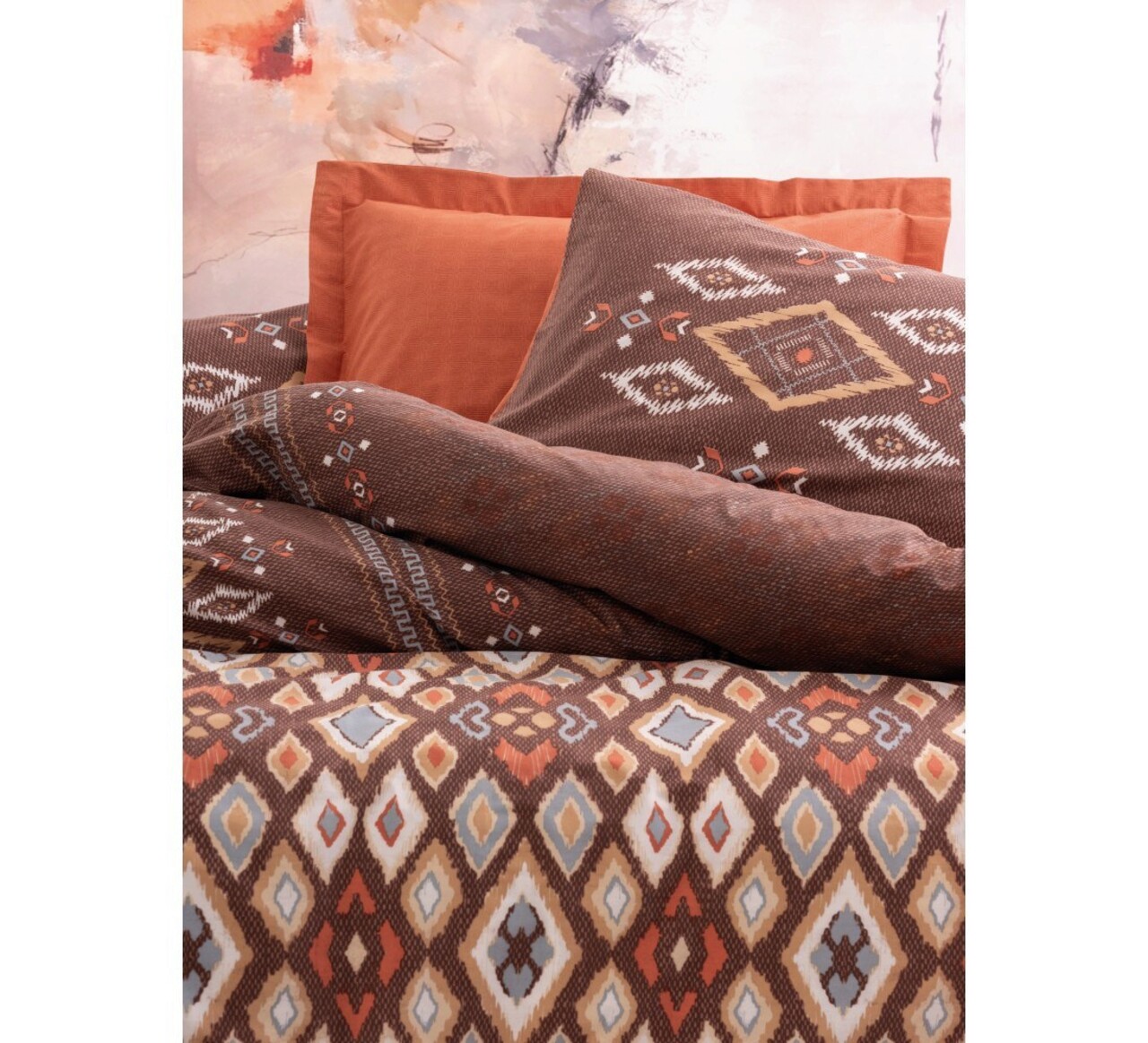 Lenjerie de pat pentru o persoana Single XXL (DE), Belize - Brown, Cotton Box, Bumbac Ranforce - 1 | YEO