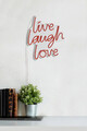 Decoratiune luminoasa LED, Live Laugh Love, Benzi flexibile de neon, DC 12 V, Rosu