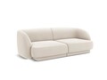 Canapea 2 locuri, Miley, Micadoni Home, BL, 184x85x74 cm, catifea, bej deschis