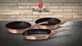 Set 3 tigai din aluminiu forjat si marmura, Berlinger Haus, 20 cm/24 cm/28 cm, Rose Gold