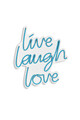 Decoratiune luminoasa LED, Live Laugh Love, Benzi flexibile de neon, DC 12 V, Albastru