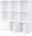 Biblioteca cu 9 compartimente Vasagle, 97.5x30x97.5 cm, PAL melaminat, alb