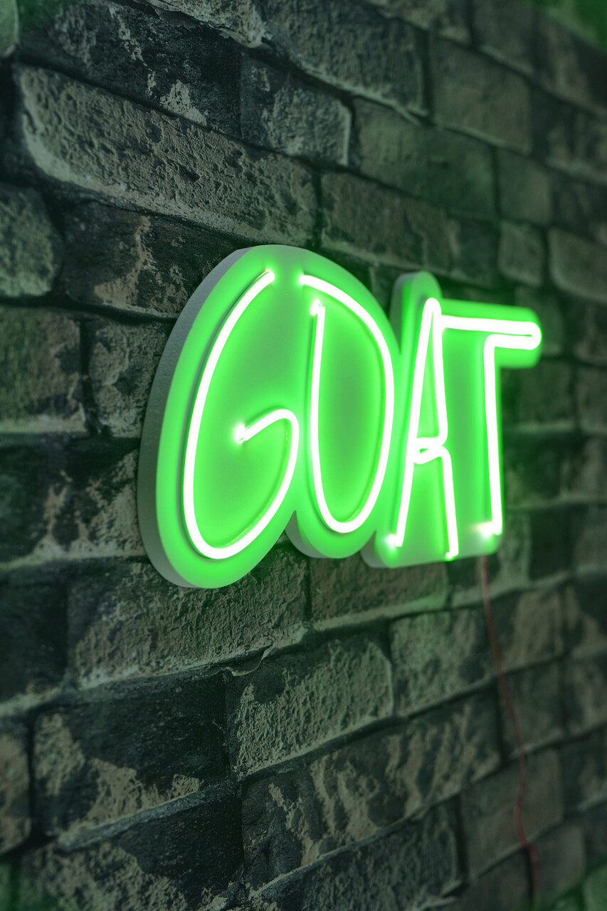 Decoratiune luminoasa LED, GOAT, Benzi flexibile de neon, DC 12 V, Verde