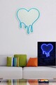 Decoratiune luminoasa LED, Melting Heart,  Benzi flexibile de neon, DC 12 V, Albastru