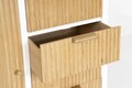 Bufet inferior Charley, Bizzotto, 80 x 40 x 82 cm, MDF/paulownia/pin/otel, alb/natural