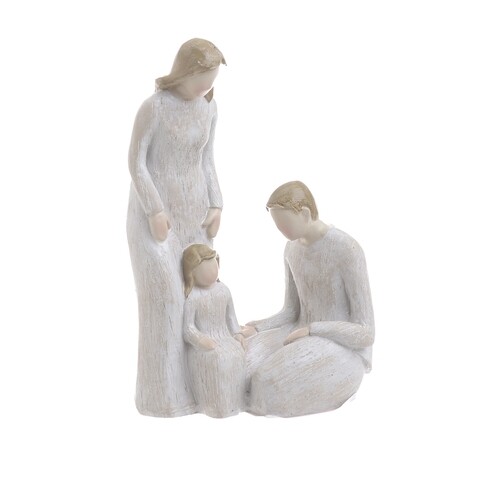 Decoratiune InArt Family, 12 x 6 x 18 cm, polirasina, bej