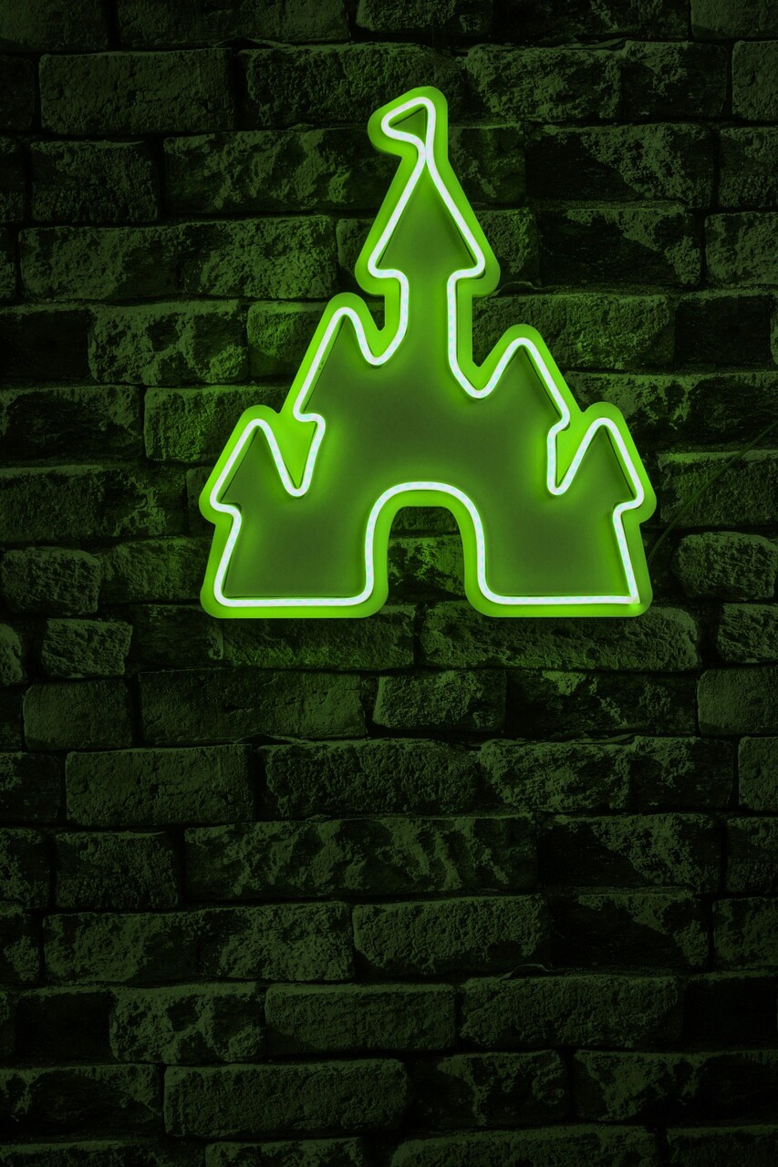 Decoratiune luminoasa LED, Castle, Benzi flexibile de neon, DC 12 V, Verde - 1 | YEO