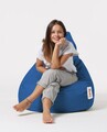 Fotoliu puf, Bean Bag, Ferndale Drop L, 80 x 80 cm, poliester impermeabil, albastru