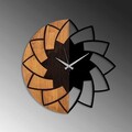 Ceas de perete, Wooden Clock, Lemn/metal, ø56 cm, Nuc / Negru