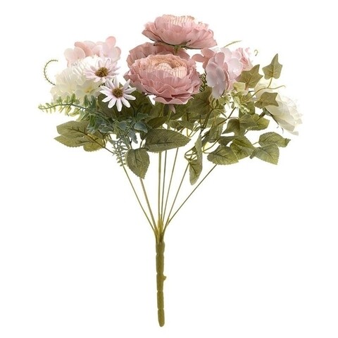 Floare artificiala Bouquet, InArt, H40 cm, alb/roz