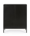 Bufet inferior Cambridge, Bizzotto, 2 rafturi reglabile, 80 x 40 x 101.5 cm, otel, negru