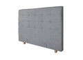 Pat matrimonial, Stockholm, Dots E, 160x200 cm, saltea tip Pocket, topper memory, Gri