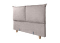 Pat matrimonial, Stockholm, Pillows E, 160x200 cm, saltea tip Pocket, topper memory, Taupe