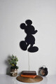 Decoratiune luminoasa LED, Mickey Mouse, MDF, 60 LED-uri, Rosu