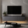 Comoda TV, Inarch, Neon Illuminated, 160 x 35 x 32 cm, pal melaminat, antracit