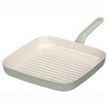 Tigaie grill BergHOFF, Leo Balance Sage, 24 x 24 cm, 1.8 L, aluminiu reciclat, strat antiaderent, verde