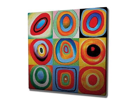 Tablou decorativ, KC263, Canvas, Lemn, Multicolor