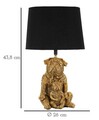 Lampa de masa Dog, Mauro Ferretti, 1x E27, 40W, 26x43.8 cm, polirasina/fier/textil, auriu/negru