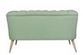 Canapea fixa West Monroe, Zeon, 2 locuri, 140x75x76 cm, lemn, verde petrol