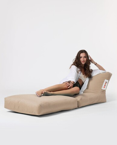 Fotoliu extensibil, Siesta, Ferndale Bean Bag, 55 - 180 cm, poliester impermeabil, bej nurca