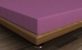 Cearceaf de pat cu elastic, 140x190 cm, 100% bumbac ranforce, Patik, Plum, mov