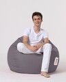 Fotoliu puf, Bean Bag, Ferndale Premium XXL, 115 x 130 cm, poliester impermeabil, gri fumuriu