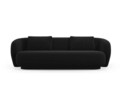 Canapea 3 locuri, Camden, Cosmopolitan Design, 204x102x72 cm, catifea, negru