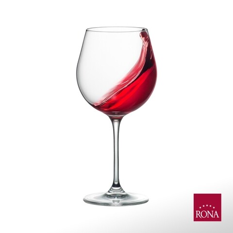 Set 6 pahare pentru vin Burgundy, Rona, Prestige, 610 ml, sticla, transparent