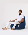 Fotoliu puf, Bean Bag, Ferndale Drop L, 80 x 80 cm, poliester impermeabil, albastru inchis