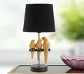 Lampa de masa Parrots, Mauro Ferretti,  1 x E27, 40W, Ø 20x39 cm, negru/auriu