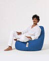 Fotoliu puf, Bean Bag, Ferndale Drop L, 80 x 80 cm, poliester impermeabil, albastru