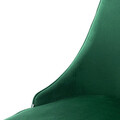 Scaun Louis Ribbon, Homla, 59x47x88 cm, metal/catifea din poliester, verde