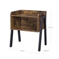 Masuta / noptiera Small Side, Vasagle, 42x35x52 cm, PAL/fier, maro rustic