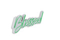 Decoratiune luminoasa LED, Blessed, Benzi flexibile de neon, DC 12 V, Verde