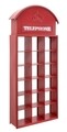 Raft de perete Telephone Box, Mauro Ferretti, 52x15x120 cm, fier, rosu