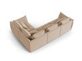 Coltar modular dreapta 3 locuri, Bloom-184, Micadoni Home, 316x216x95 cm, catifea, bej sand