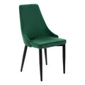 Scaun Louis Ribbon, Homla, 59x47x88 cm, metal/catifea din poliester, verde