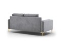 Canapea, Orrino, Mazzini Sofas, 2 locuri, gold legs, 170x94x82 cm, catifea, gri