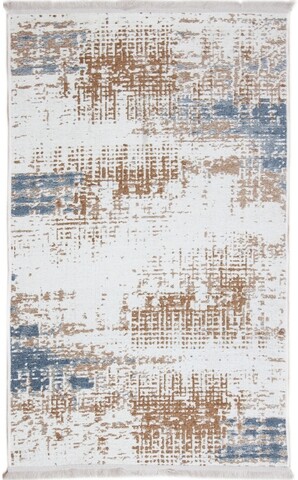 Covor Eko rezistent, NK 01 - Beige, Blue, 100% poliester,  75 x 200 cm