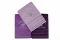 Set 3 prosoape de baie Beverly Hills Polo Club, 70x140 cm, 100% bumbac, Purple/Dark Purple/Light Purple