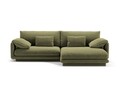 Coltar dreapta 4 locuri, Torino-184, Micadoni Home, 250x170x83 cm, catifea, verde deschis