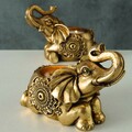 Suport pentru lumanari Elephant Tromina V1, Boltze, 12x8x10 cm, polirasina