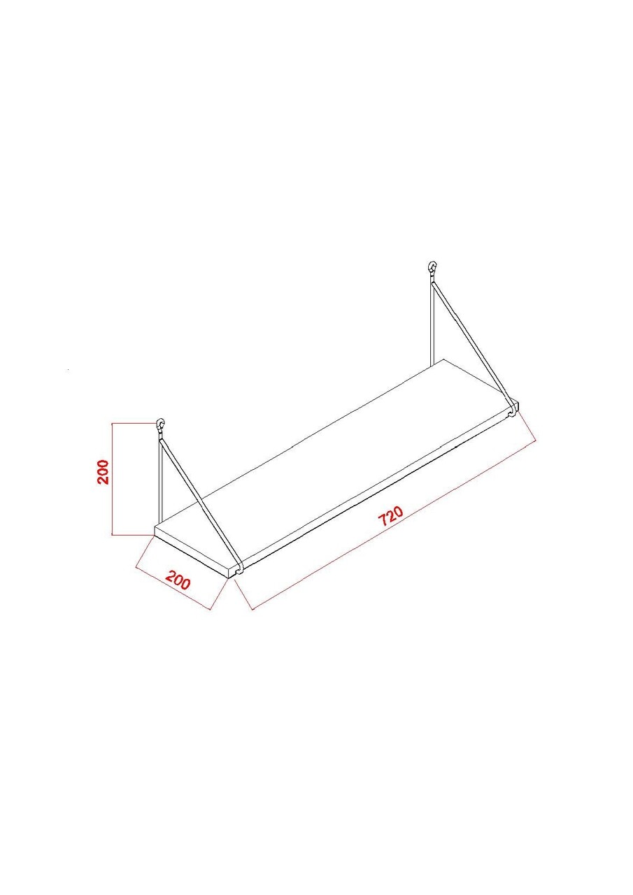 Raft pentru perete Armoni, Decormet, 72x20x20 cm, alb/negru - 1 | YEO