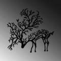 Decoratiune de perete, Deer 2, Metal, Dimensiune: 70 x 66 cm, Negru